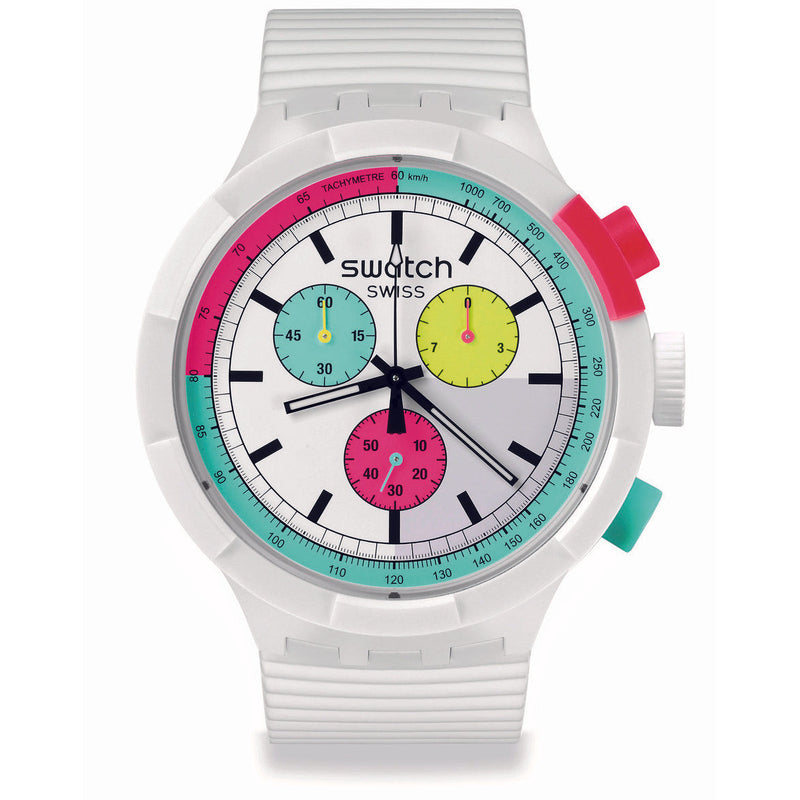 Analogue Watch - Swatch The Purity Of Neon Unisex Watch SB06W100