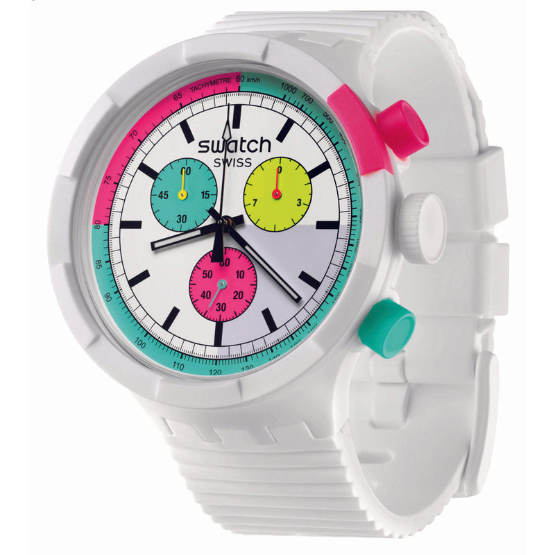 Analogue Watch - Swatch The Purity Of Neon Unisex Watch SB06W100