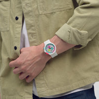 Analogue Watch - Swatch The Purity Of Neon Unisex Watch SB06W100