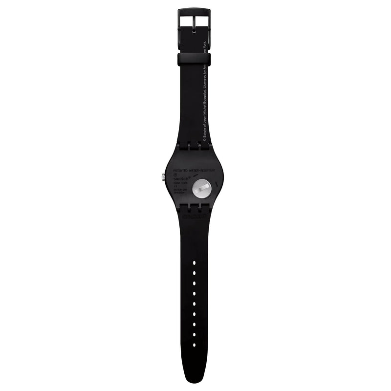 Analogue Watch - Swatch Untitled By Jean Michel Basquiat Unisex Brown Watch SUOZ355