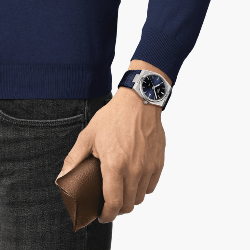 Analogue Watch - Tissot PRX Men's Blue Watch T137.410.16.041.00
