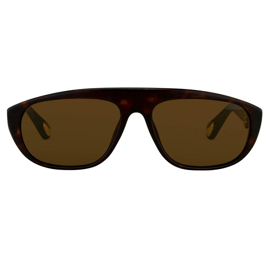 Ann Demeulemeester Sunglasses Flat Top Tortoise Shell and Brown