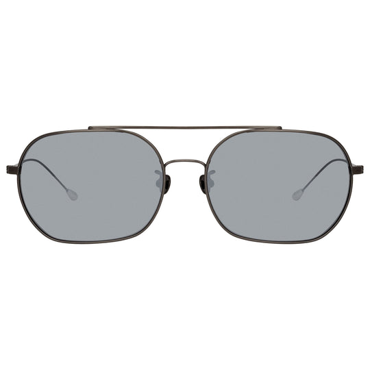 Ann Demeulemeester Sunglasses Round Gun Metal and Grey AD63C2SUN