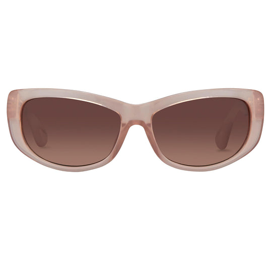Ann Demeulemeester Sunglasses Cat Eye Blush Pink and Brown