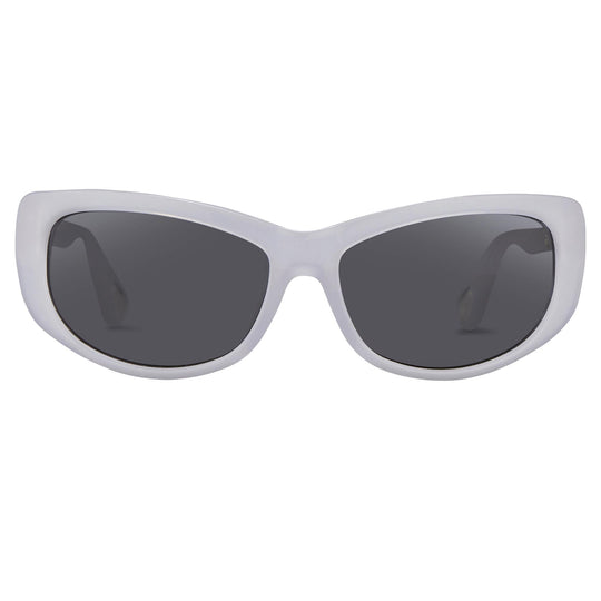 Ann Demeulemeester Ladies Sunglasses Cat Eye White and Grey AD29C4SUN