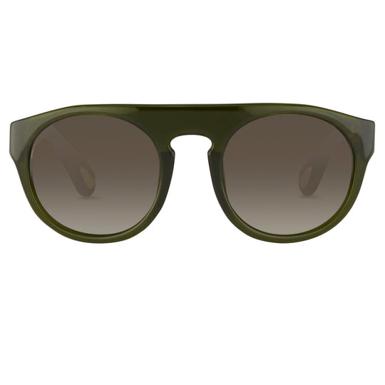 Ann Demeulemeester Sunglasses Flat Top Green and Green Graduated AD10C7SUN