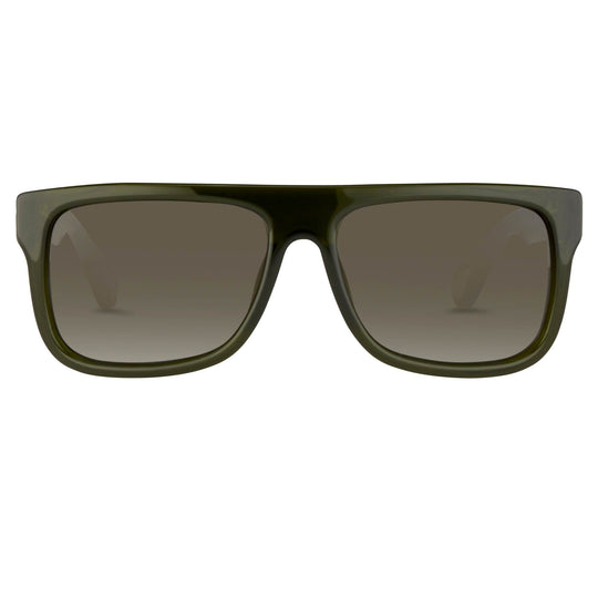 Ann Demeulemeester Men's Sunglasses Flat Top Green AD2C7SUN