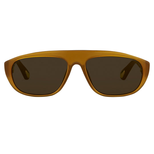 Ann Demeulemeester Sunglasses Flat Top Orange and Green