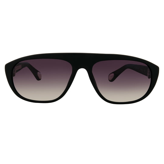 Ann Demeulemeester Men's Sunglasses Flat Top Matte Black and Grey AD1C9SUN