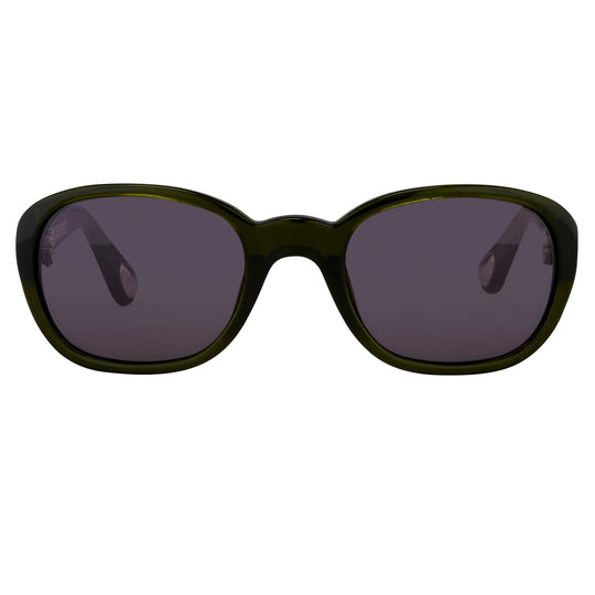 Ann Demeulemeester Sunglasses Oval Green and Purple