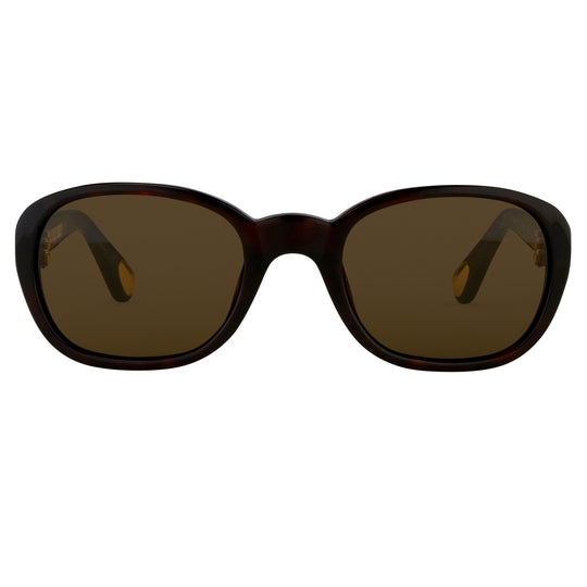 Ann Demeulemeester Sunglasses Oval Tortoise Shell and Brown