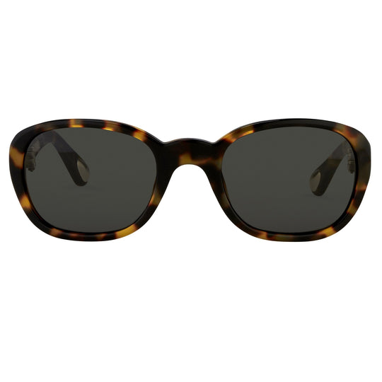 Ann Demeulemeester Ladies Sunglasses Oval Tortoise Shell and Grey AD8C2SUN