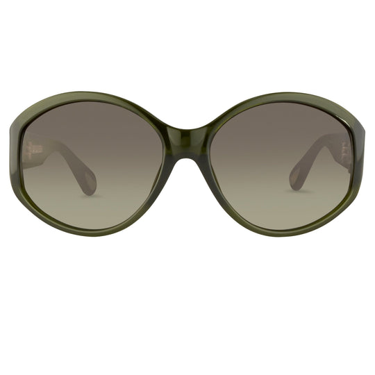 Ann Demeulemeester Ladies Sunglasses Oversized Green AD6C7SUN