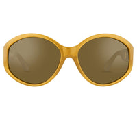 Ann Demeulemeester Sunglasses Oversized Honey 925 Silver with Green Lenses Category 3 AD6C5SUN - Watches & Crystals
