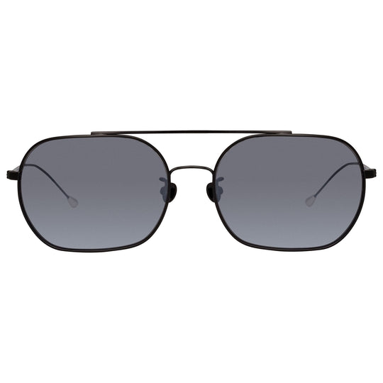Ann Demeulemeester Men's Sunglasses Matte Black and Silver AD63C4SUN