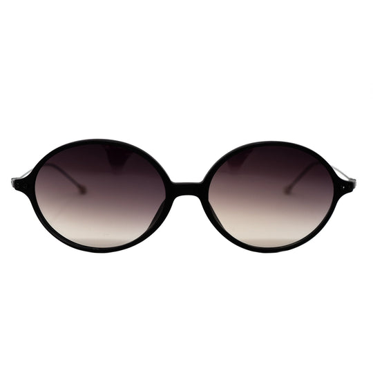 Ann Demeulemeester Unisex Sunglasses Oval Black and Grey