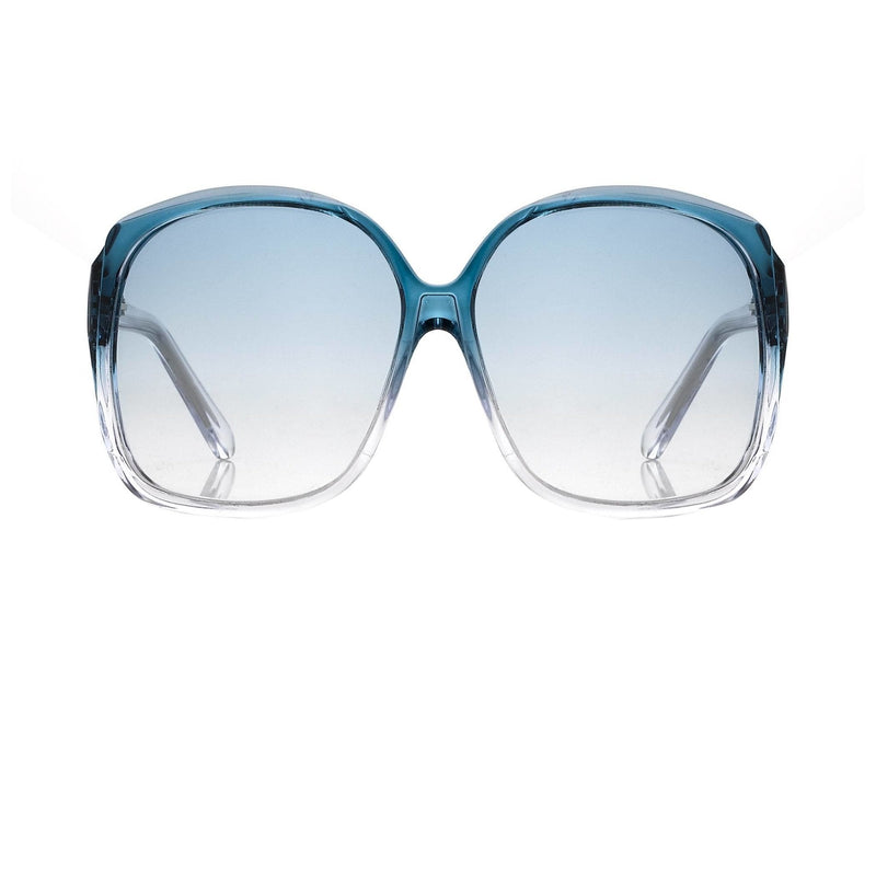 Antonio Berardi Women Sunglasses Oversized Frame Blue/Clear and Blue Graduated Lenses - 9AB2C3PETROL - Watchpilot