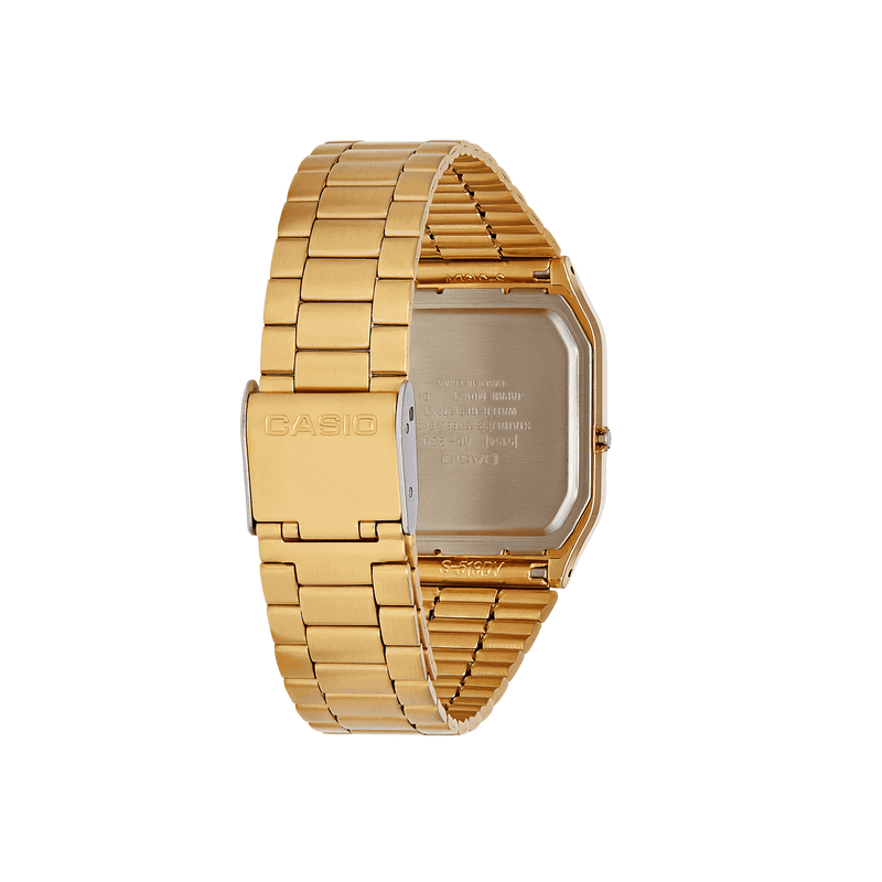 Casio Watch Vintage Retro Dual Time Gold AQ-230GA-9DMQ