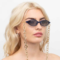 Alessandra Rich Ladies Cat Eye Blue Sunglasses AR3C3SUN