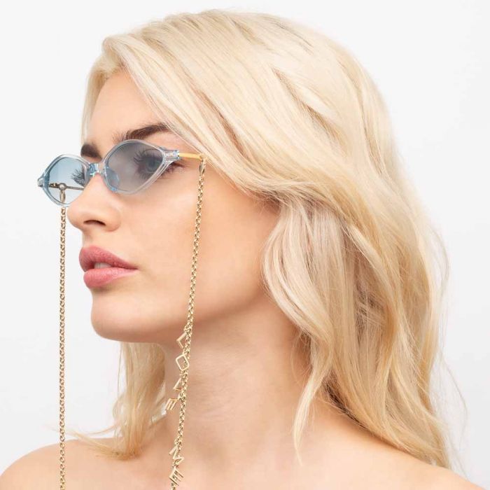 Alessandra Rich Ladies Angular Blue Sunglasses AR3C5SUN