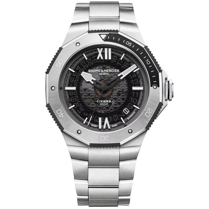 Automatic Watch - Baume & Mercier Riviera Automatic Men's Black Watch BM0A10717