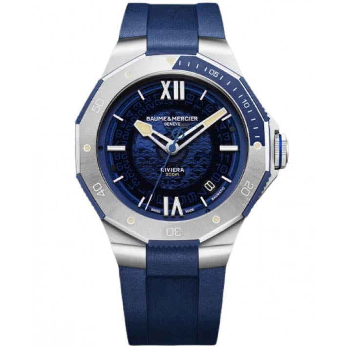 Automatic Watch - Baume & Mercier Riviera Automatic Men's Blue Watch BM0A10716