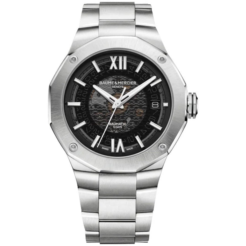 Automatic Watch - Baume & Mercier Riviera Automatic Men's Silver Watch BM0A10702