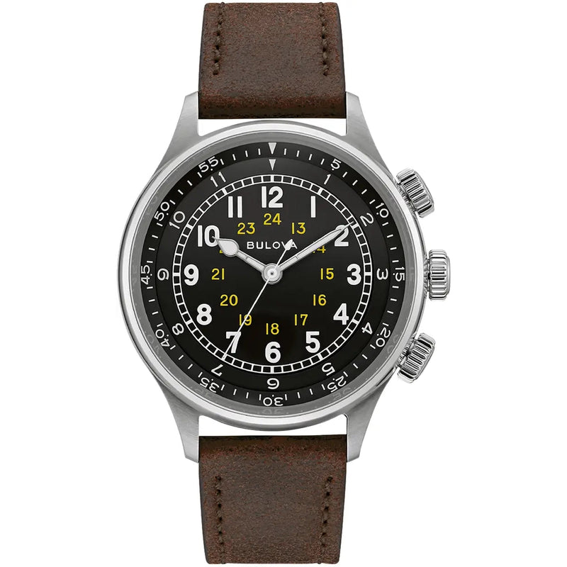 Automatic Watch - Bulova A-15 Pilot Auto Men's Black Watch 96A245