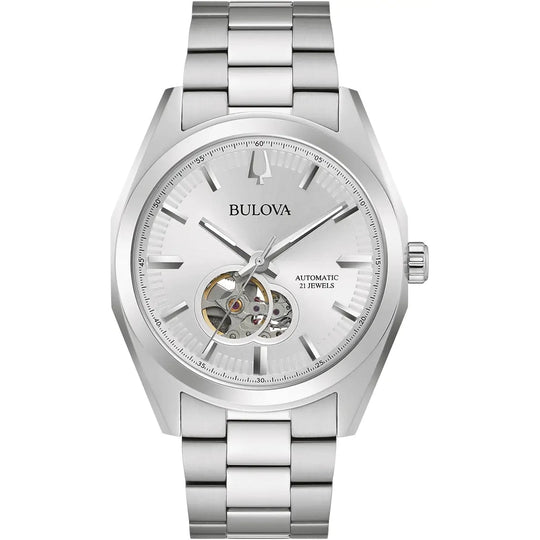 Bulova Surveyor Auto Men's Silver Watch 96A274
