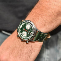 Automatic Watch - Frederique Constant Vintage Rally Healey Chrono Automatic Men's Green Watch FC-397HGR5B6