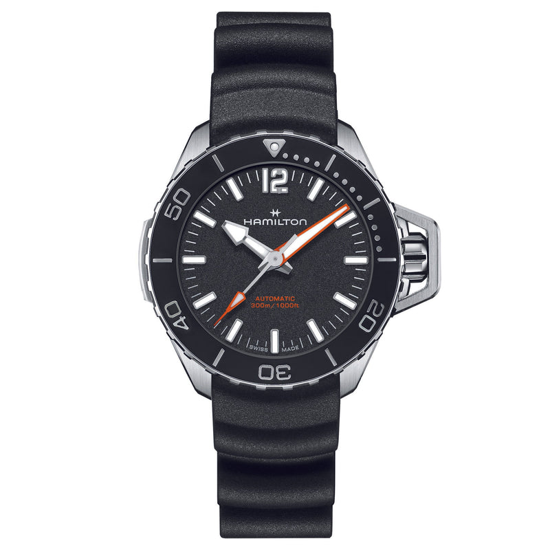 Automatic Watch - Hamilton Khaki Navy Frogman Auto Men's Black Watch H77455330
