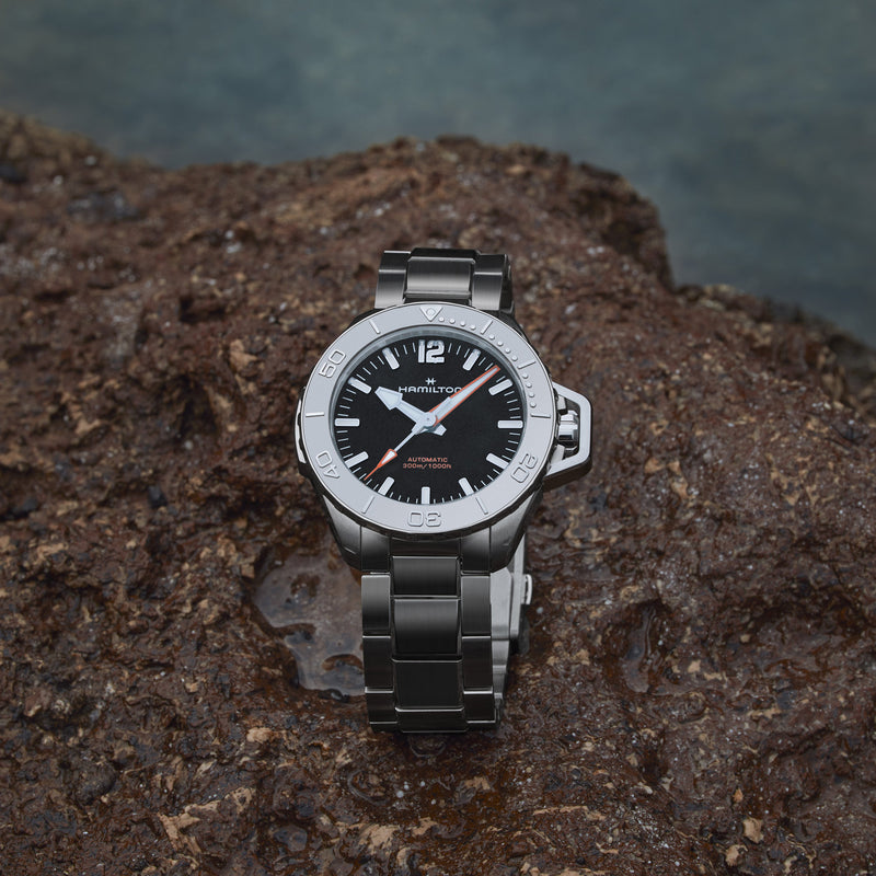 Automatic Watch - Hamilton Khaki Navy Frogman Auto Men's Black Watch H77485130