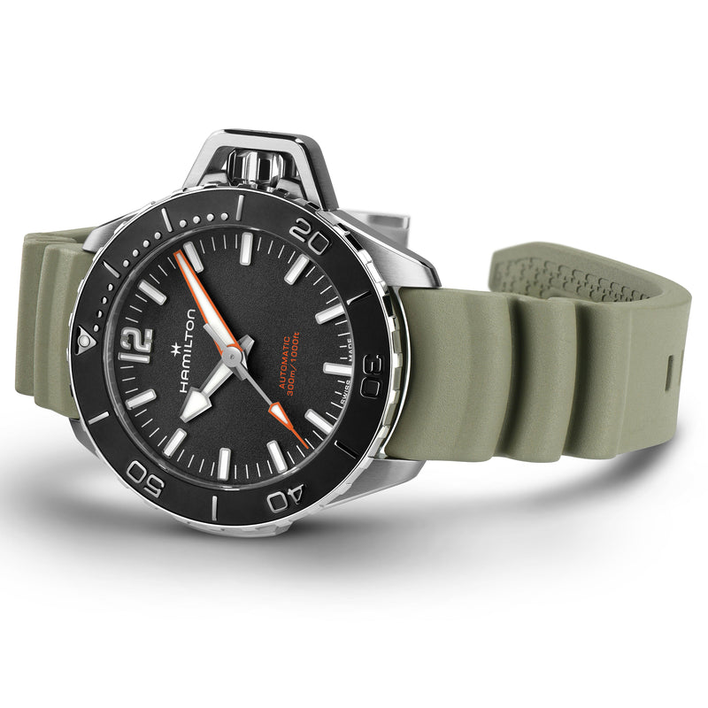 Automatic Watch - Hamilton Khaki Navy Frogman Auto Men's Green Watch H77455331