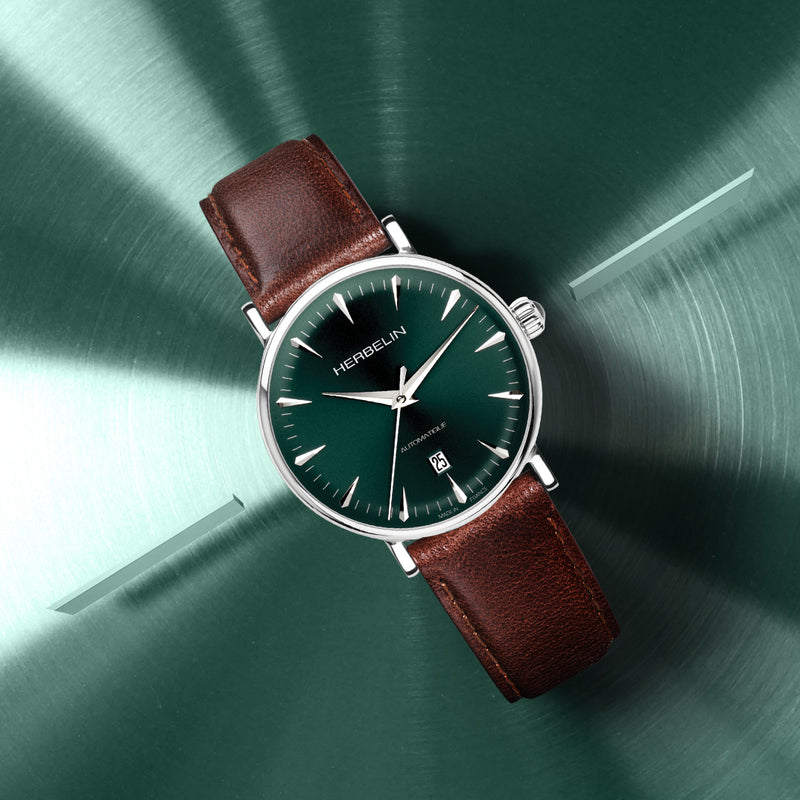 Automatic Watch - Herbelin Inspiration Automatic Men's Green Watch 1647AP16BR