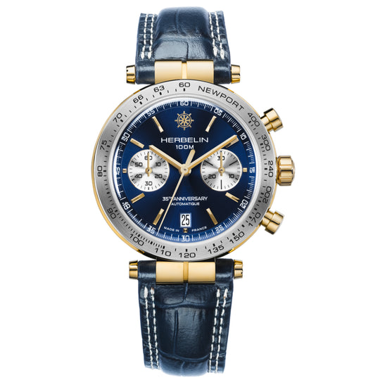 Herbelin Newport Automatic Chrono Men's Blue Watch 256T35