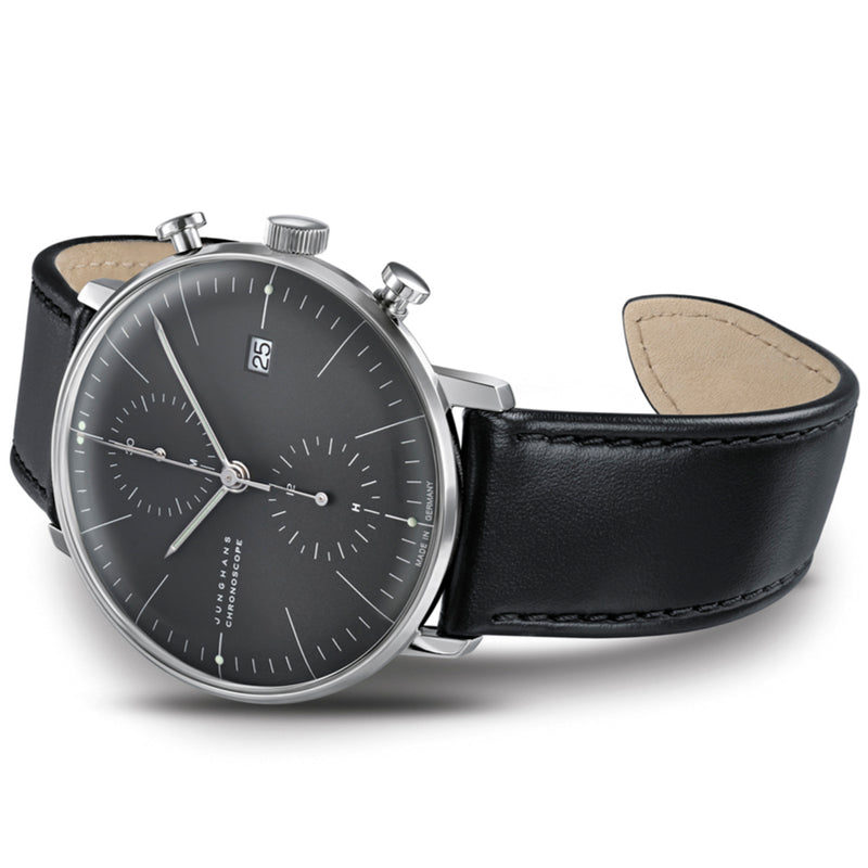 Automatic Watch - Junghans Max Bill Chronoscope Men's Black Watch 27/4601.02
