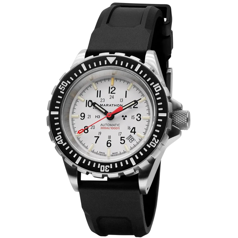 Automatic Watch - Marathon Arctic Edition Large Diver's Automatic (GSAR) - 41mm White Dial No Government Markings Stainless Steel WW194006-WD