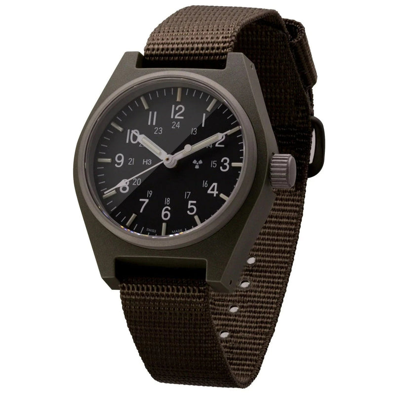Automatic Watch - Marathon General Purpose Quartz (GPQ) - 34mm No Government Markings Sage Green WW194004-SG-NGM