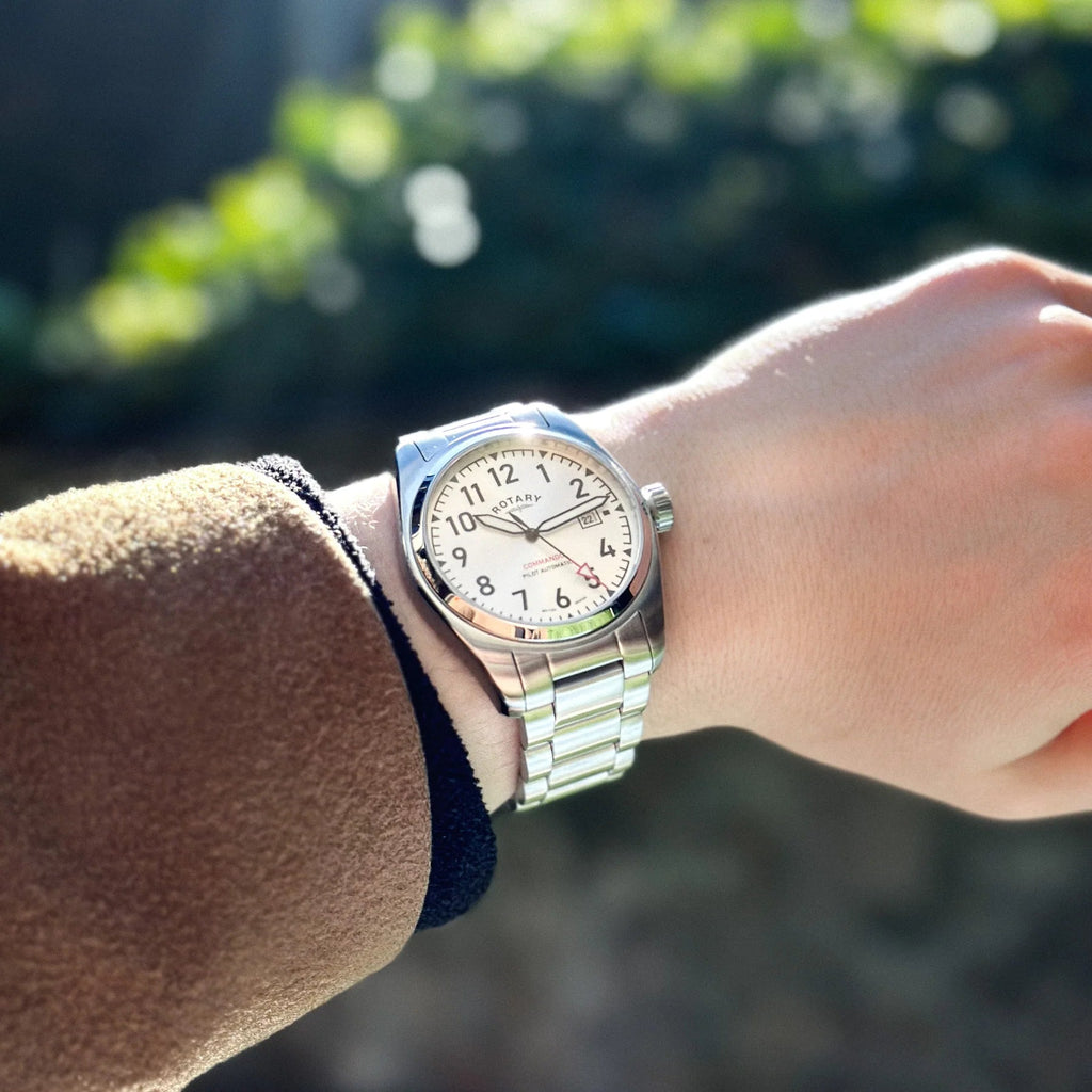 Rotary Commando Pilot Auto Men's Silver Watch GB05470/22 from WatchPilot™