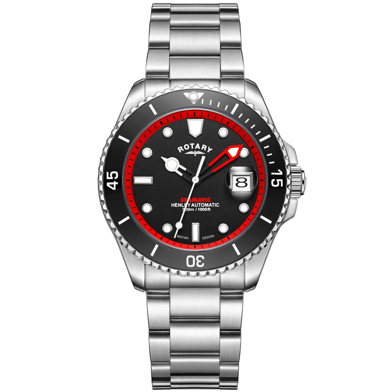 Automatic Watch - Rotary Seamatic Men's Black Watch GB05430/81