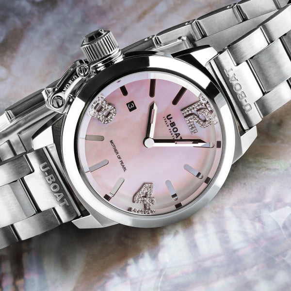 Automatic Watch - U-Boat 8898 Classico 30 Pink Mother Of Pearl Ladies Watch