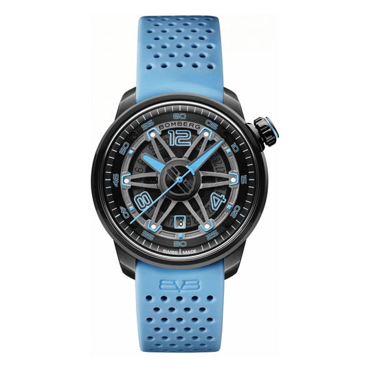 Bomberg Men's Watch BB-01 Black PVD Blue CT43APBA.21-3.11