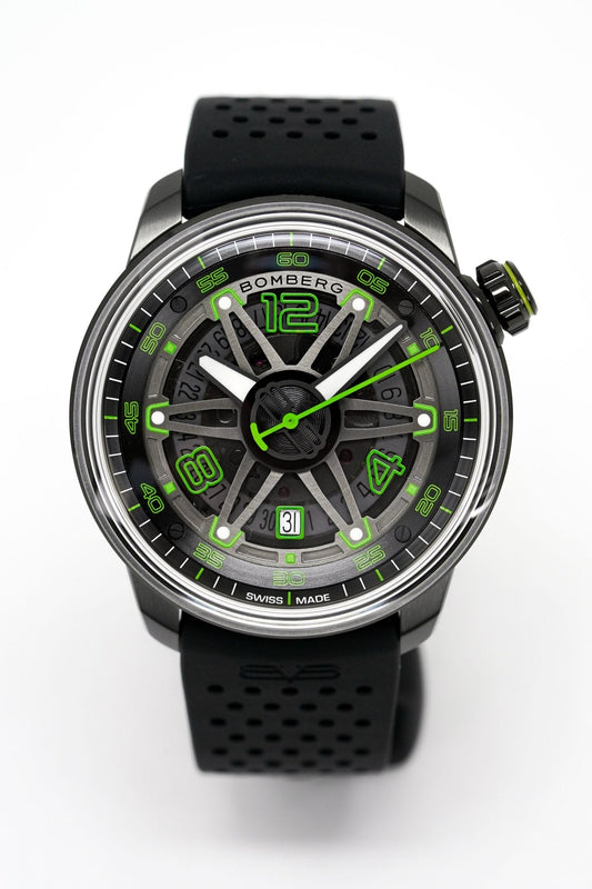 Bomberg Men's Watch BB-01 Black PVD Green CT43APBA.21-2.11 - WatchPilot
