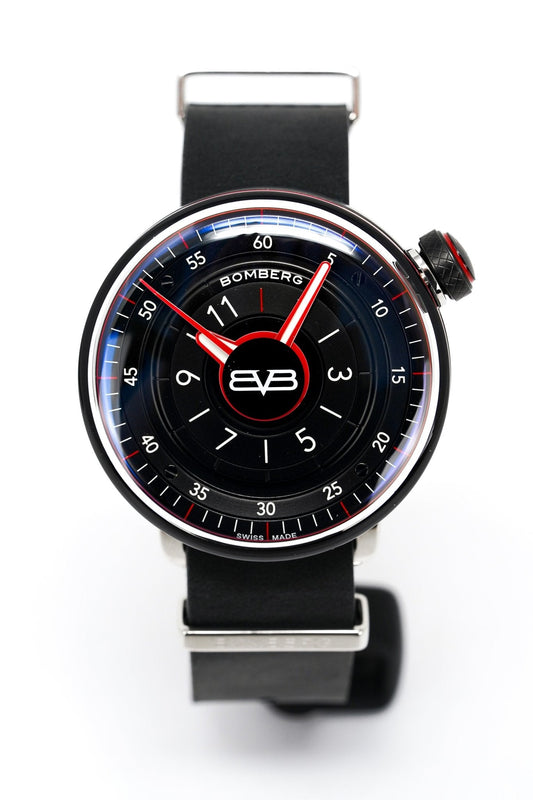 Bomberg Men's Watch BB-01 Black PVD Red CT43H3PBA.01-1.9 - WatchPilot
