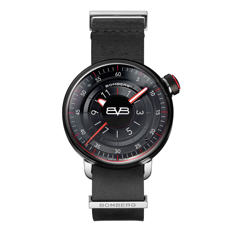 Bomberg Men's Watch BB-01 Black PVD Red CT43H3PBA.01-1.9 - WatchPilot