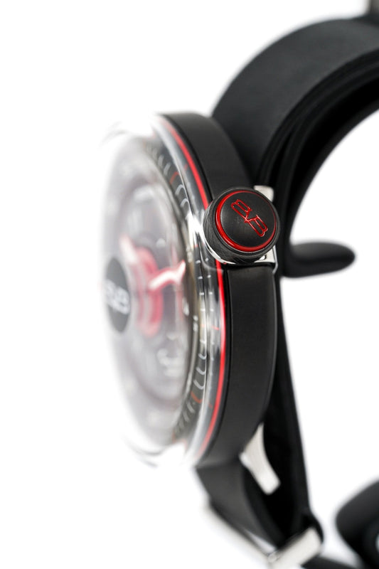 Bomberg Men's Watch BB-01 Black PVD Red CT43H3PBA.01-1.9 - WatchPilot