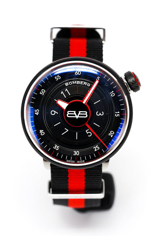 Bomberg Men's Watch BB-01 Black PVD Red CT43H3PBA.01-2.9 - WatchPilot