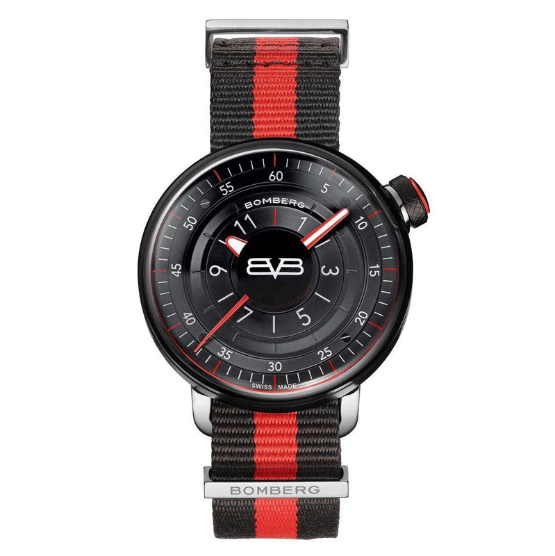 Bomberg Men's Watch BB-01 Black PVD Red CT43H3PBA.01-2.9 - WatchPilot