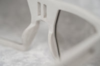 Boris Bidjan Saberi Sunglasses Rectangular White With Brown Graduated Lenses BBS1C1SUN - WatchPilot