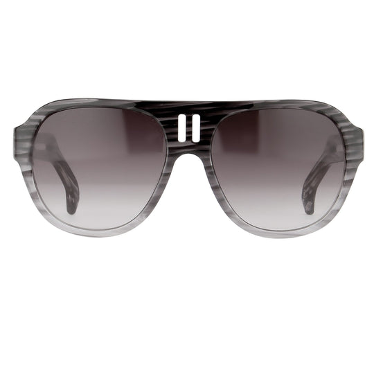 Boris Bidjan Saberi Sunglasses Striped Grey and Purple